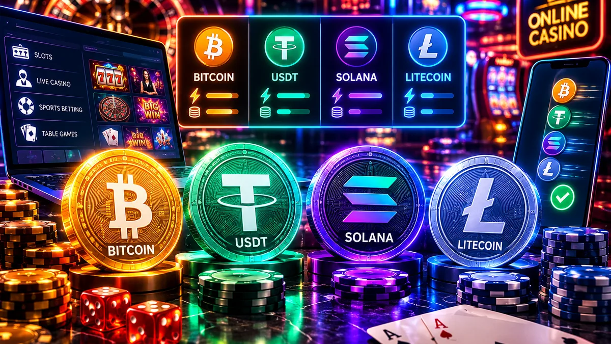 Bitcoin, USDT, Solana and Litecoin for Casino Payments: A Practical Comparison