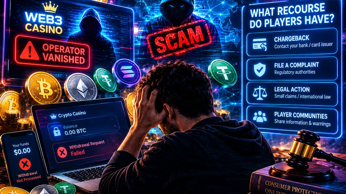 When a Crypto Casino Disappears: Evidence, Complaints and Recovery Scams