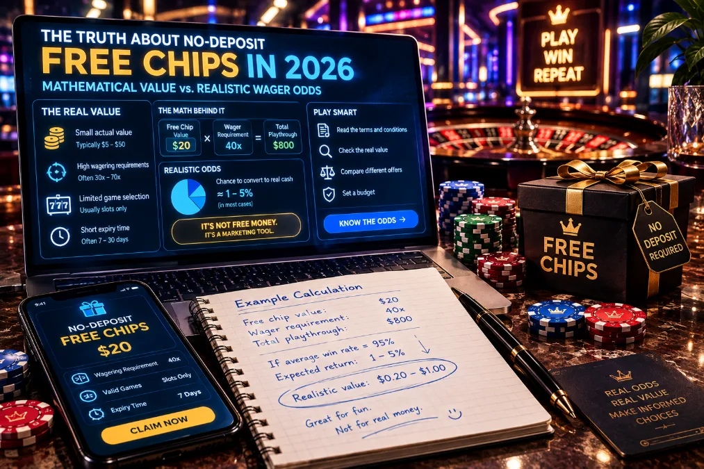No-Deposit Casino Chips: Wagering, Cashout Caps and Realistic Value